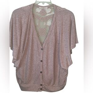 Rewind button up, intricate lace detailed back, cardigan. Size XL GUC.